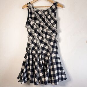Zac Posen Lulu Plaid Wool Dress Size 6